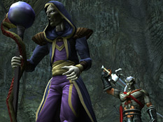 He's behind you! Kain standing behind Moebius in the Spirit Forge