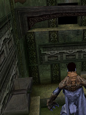 The jumping puzzle including pulley-controlled ledges