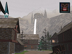 The town of Vasserbünde with Nupraptor's Retreat in the background