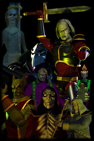 A montage of characters from Blood Omen: Legacy of Kain (1996)