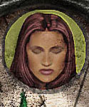 The mural image of the human Nature Guardian slain by Vorador
